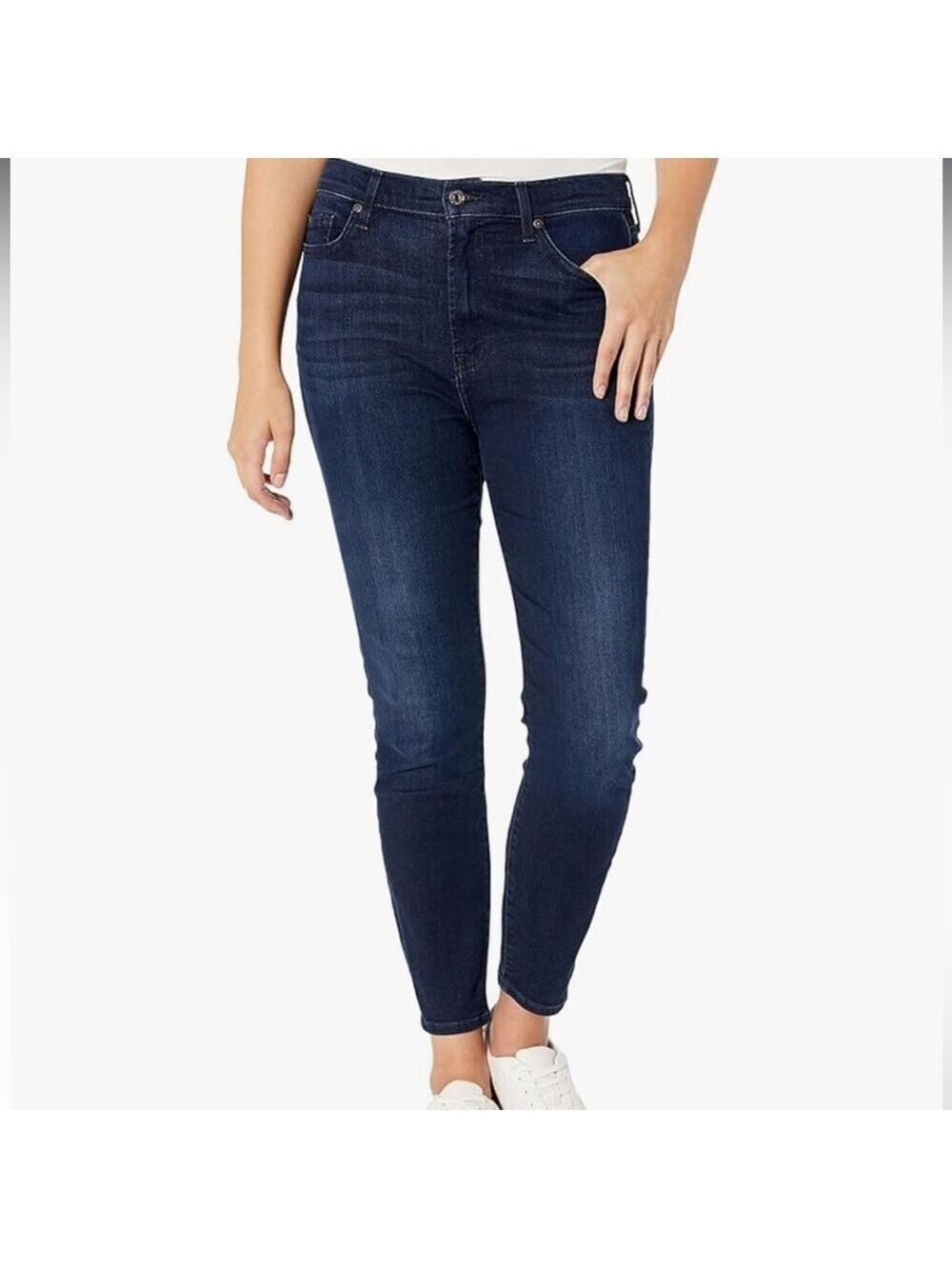 : 7 For All Mankind Womens Gwenevere High Waist Ankle Skinny JeanJeans SZ 26